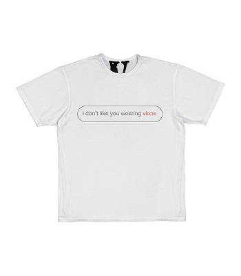 Camiseta Vlone Text Message (WITH V) limited Edition Homens Branco | PT_R5771
