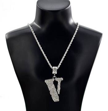 Colares Vlone Custom Inspired Silver Chain Mais Prateadas | PT_WX6031