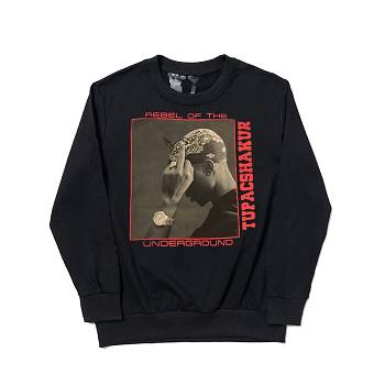 Tupac-Shakur Vlone Rebel Of The Underground Sweatshirt Colaboração de Rappers Pretas | PT_YH1757